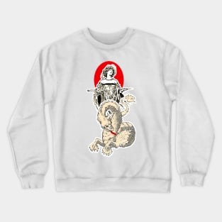 Dragon lady with magic sword Crewneck Sweatshirt